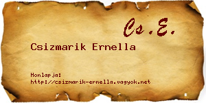 Csizmarik Ernella névjegykártya